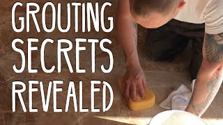 GROUTING MARBLE TILE amp GROUT REPAIR 101 helpful hints for DIYers [upl. by Ahseryt]