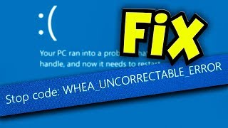 How to Fix WHEAUNCORRECTABLEERROR Blue Screen Error Windows 11 [upl. by Lemahs200]