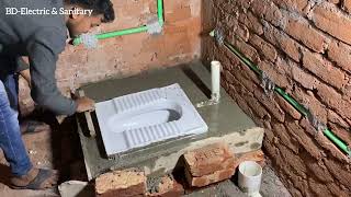 How To Toilet Seat Installation In Bangladeshi  Indian Toilet Install 2024 [upl. by Emanuele517]