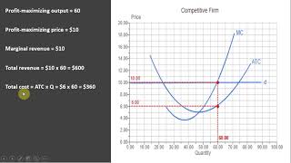 How to calculate profit loss marginal cost in a Perfect Competition [upl. by Anoed]