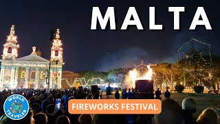 Malta Fireworks Festival 2024 Floriana [upl. by Nimzaj272]