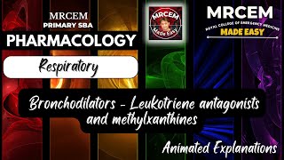 Pharmacology Animated  Respiratory  Bronchodilators  Leukotriene antagonists and methylxanthines [upl. by Herwick]