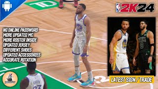 2K24 Updated Roster Offline  New Version  New Court Graphics  Gameplay  Warriors vs Celtics [upl. by Joice]