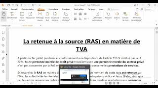 La retenue à la source RAS en matière de TVA et comptabilisation [upl. by Schrick]