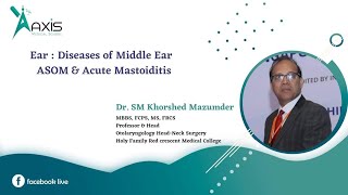 Ear  Diseases of Middle Ear  ASOM amp Acute Mastoiditis [upl. by Kosse]