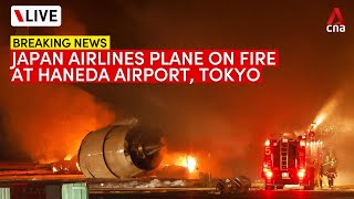 LIVE Japan Airlines plane on fire at Tokyos Haneda Airport [upl. by Tiga]