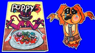 Making Poppy Playtime Chapter 3 Game Book🐱🐶（ Dogday Death Smiling Critters Squishy）DIY 파피 플레이타임 3 [upl. by Einwat]