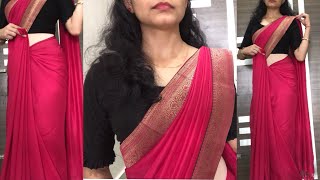 pallu सिर्फ़ 5 मिनट में साड़ी पहननें का सबसे आसान तरीक़ा how to wear saree perfectlysareedraping [upl. by Radman281]