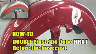 How To  Harley double pinstripes made easy [upl. by Dnomrej]