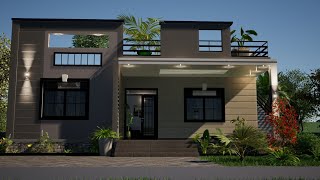 Beautiful Modern 3 Bedroom Home Design  With Floor Plan  With a Roof Terrace  Building in Uganda [upl. by Kawai]