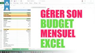 Gérer son budget mensuel et annuel avec Excel [upl. by Idnar75]