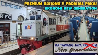 PREMIUM BOHONGAN  NAIK KERETA API TAWANG JAYA PREMIUM DI KELAS EKONOMI NEW GENERATION KE JAKARTA [upl. by Map634]