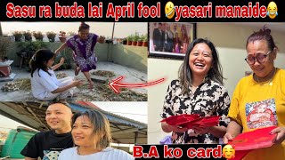 AJA SASU MOMMY LAYI APRIL FOOL VANAYIM 🤣🤣🤣 [upl. by Gnas]