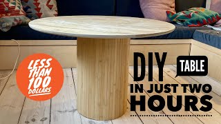 DIY fluted table COSTS under 100 [upl. by Alyal]