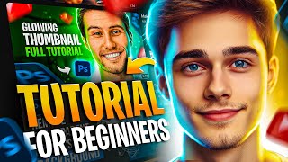 Make Glowing youtube thumbnails in Photoshop  FREE Actions  Beginners Tutorial [upl. by Roch]