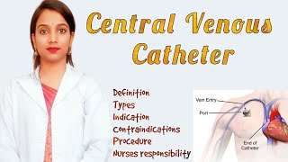 Central venous catheter Central venous line explained in Hindi [upl. by Larrad]