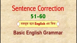 Sentence Correction 5160  Basic English Grammar [upl. by Nagirrek388]