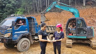 FULL VIDEO the driver and the girl Driving a leveling excavatorCars transport land [upl. by Bernj660]