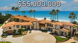 Inside a 55000000 OCEANFRONT California Mega Mansion [upl. by Meredithe]