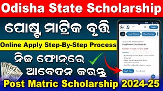 Post Matric Scholarship 202425 Apply Online  Odisha State Scholarship Portal Registration amp Apply [upl. by Peggir]