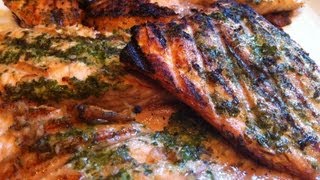 Best Grilled Salmon Recipe  Pesto Infused [upl. by Kial]