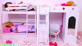 Baby Doll organise Bunk Bed Bedroom Play Toys story [upl. by Amanda]