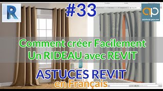 Créer facilement un Rideau avec REVIT  Turorial en Français  Cours REVIT [upl. by Ahsekyw586]