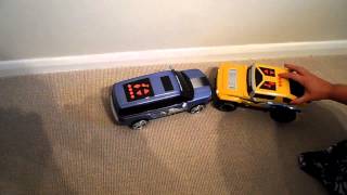 MOTORIZED FORD FLEX TOY TRUCK Vs HUMMER H2 TOY playing COME ON A TAKE A FREE RIDE track [upl. by Enniotna507]