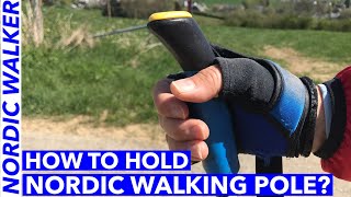 Nordic Walking Technique  How to hold the NW poles [upl. by Yelram700]