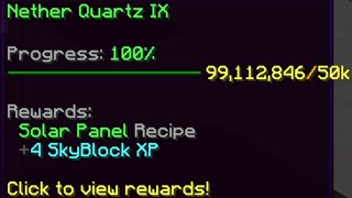 100M QUARTZ COLLECTION  Hypixel Skyblock [upl. by Llatsyrk]