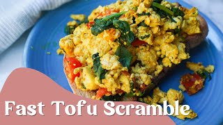 2 Ingredient Tofu Scramble Easy Delicious and Healthy [upl. by Kachine]