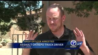 VIDEO NMSP officer arrested after scuffle with repo man [upl. by Madoc30]