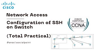 CCNA 26 Configuration of SSH on Switch [upl. by Maffa]