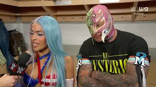 Rey Mysterio amp Zelina Vega Exclusive Interview Raw Jul 8 2024 [upl. by Michelina]