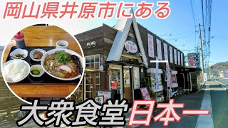 煮干しダシの笠岡ラーメンが激うま！☆コスパ最高の『大衆食堂 日本一』 [upl. by Barina288]