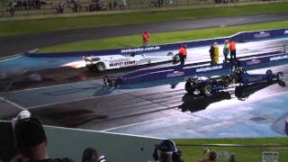 Jet Dragster crash Perth Motorplex 30112013 [upl. by Netty]