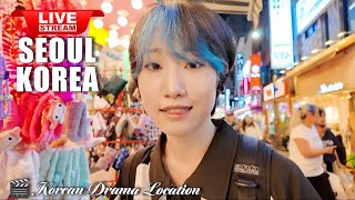 Live Korea Travel 🇰🇷 Seoul Myeongdong Night Street Walking Tour 🎬 Korean Drama Location [upl. by Nylyoj154]