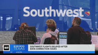 Southwest flights delayed due to data connection issues [upl. by Odlanyer945]