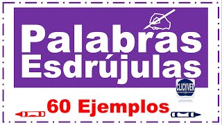 Palabras esdrújulas 60 ejemplos [upl. by Racklin]