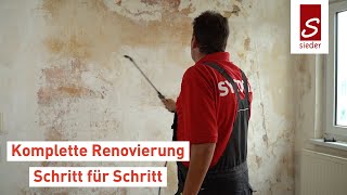 Wohnung Renovieren  Vorher Nachher  Schritt für Schritt Anleitung  Rauhfaser entfernen [upl. by Eessej]