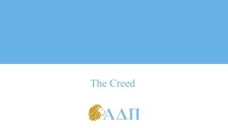 The Creed Alpha Delta Pi Song [upl. by Cofsky]