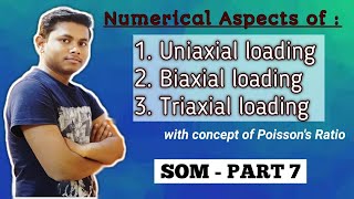 Types of loading  Uniaxial loading Biaxial loading Triaxial loading  SOM  Part 7 [upl. by Marie-Ann]