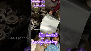 Production of Galvanized steel  hand Making  Big bucket tub  machine spotting [upl. by Nicks]