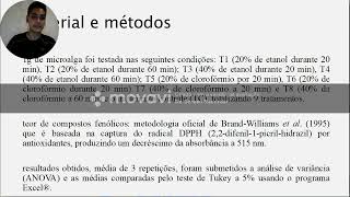 Teor de compostos fenólicos método DDPH· em extratos hidrolisados de Spirulina platensis comercial [upl. by Seuqram]