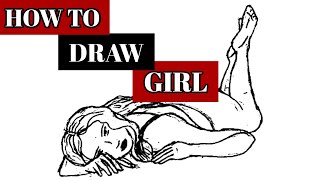 How to draw a girl  gesture drawing for beginners [upl. by Will]