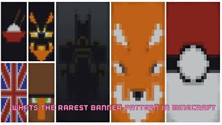 What’s The Rarest Banner Pattern minecraft gaming [upl. by Atinauq]