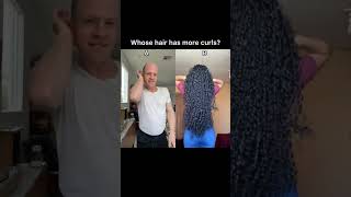 WHOSE HAIR HAS MORE CURLS 🤷‍♀️ hair shorts funny [upl. by Quince148]