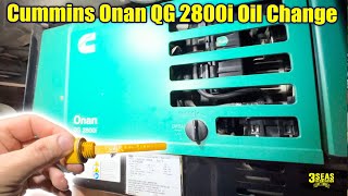 Cummins ONAN QG 2800i Generator 28HGLAA8302A Oil Change amp Air Filter Service [upl. by Nyvar]