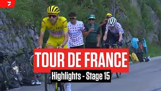 Tour de France 2024 Stage 15 Highlights [upl. by Buskirk774]