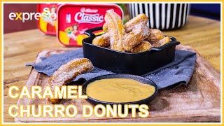 Caramel Churro Donuts with Clover  Expresso Show Recipe [upl. by Adnoval]